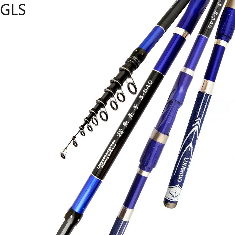 New Portable Fishing Rod 2.7M-6.3M Carp Feeder Hard Pole Carbon Fiber Telescopic | Спорт и развлечения