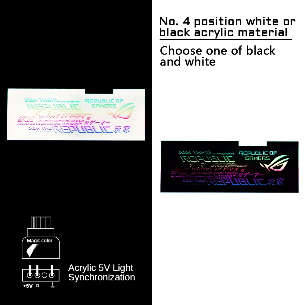 ASUS ROG Apollo case ARGB decorative light board PC case 5V3 pin synchronization lighting decoration