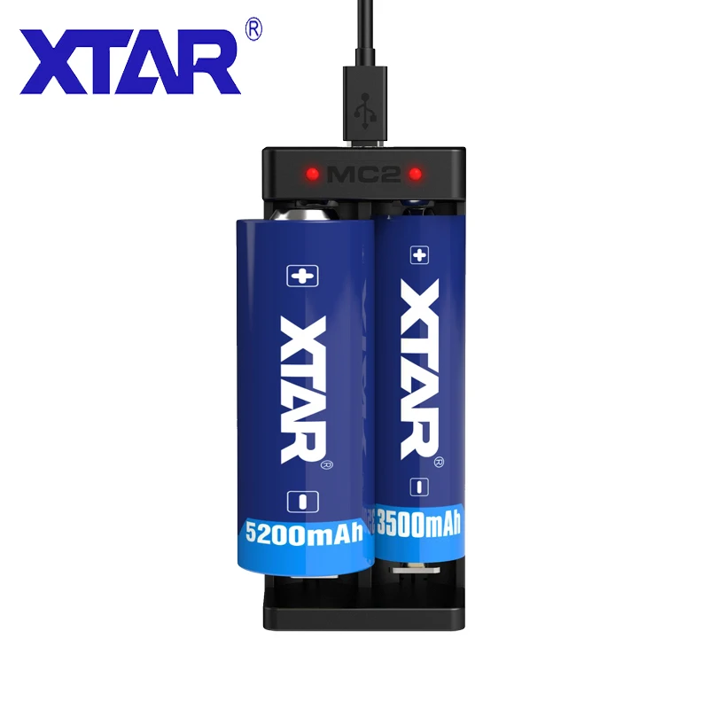 XTAR lcd зарядное устройство VC2 VC2S MC2 для 20700 21700 18650 батарея/QC3.0 быстрое зарядное устройство SC2/PB2S POWER BANK 18650 зарядное устройство - Цвет: MC2