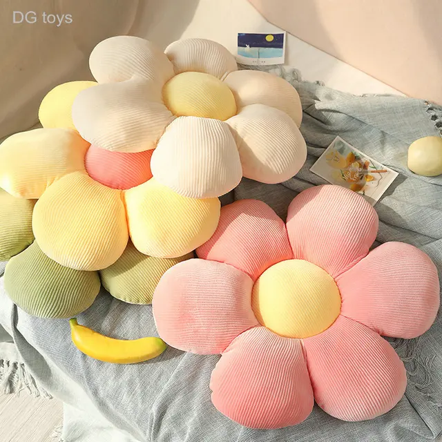 Coussin de fleur à Six pétales de haute qualité, décor de chambre Girly, oreiller tournesol, baie vitrée, réglage de fleur rose pour oreiller de siège de chambre à coucher 2