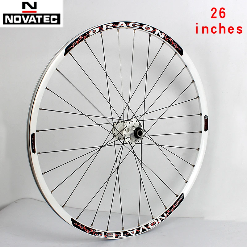 Novatec горный велосипед внедорожный MTB алюминиевый сплав белый велосипед колеса 26 дюймов дисковый тормоз 4 подшипника 7-11speed QR колеса велосипеда