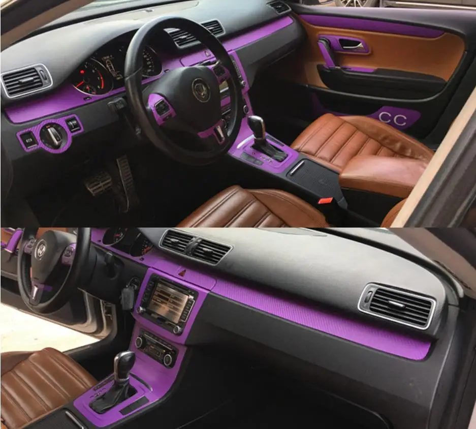 Для VW CC(2013-) передняя отделка панели управления дверные ручки наклейки из углеродного волокна наклейка для автомобиля аксессуары