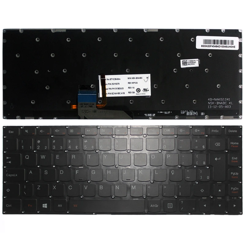 Новая клавиатура BR Для Lenovo Ideapad yoga 2 13 14 Yoga2 U31 бразильская Клавиатура для ноутбука