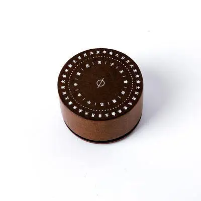 richao Винтажные круглые часы, компасы, деревянные штампы, декоративные канцелярские товары, креативное деревянное резиновое уплотнение для самостоятельного скрапбукинга, стандартный штамп - Цвет: richao