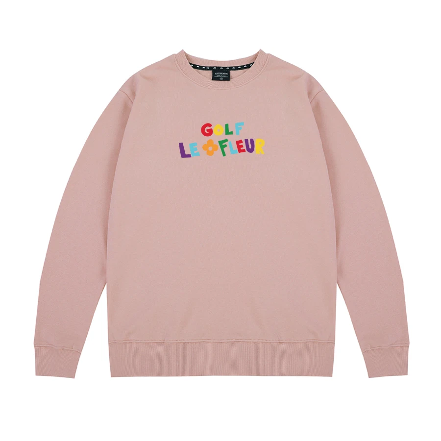 Принадлежности для гольфа для мальчиков с цветочным узором Tyler The Creator толстовки для фигурного катания OFWGKTA музыка рисунок Frank Ocean толстовки для мужчин и женщин, унисекс, чесаный хлопок - Цвет: Tender pink