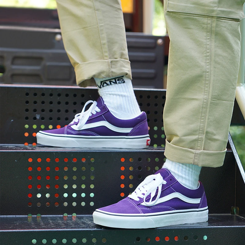 VANS OLD SKOOL обувь для Скейтборда для мужчин и женщин оригинальная спортивная обувь для отдыха на открытом воздухе Классическая многоцветная серия VN000D3HW00