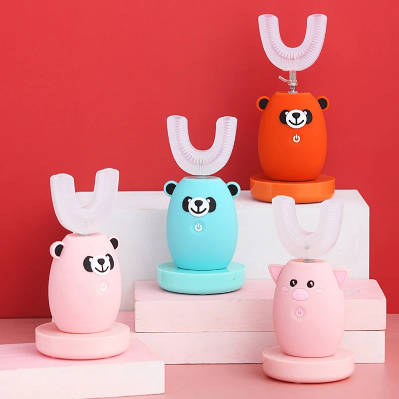 

Electric Children's Intelligent Sonic Toothbrush Full Automatic U-shaped Toothbrush Head Portable Children's Tooth Care#