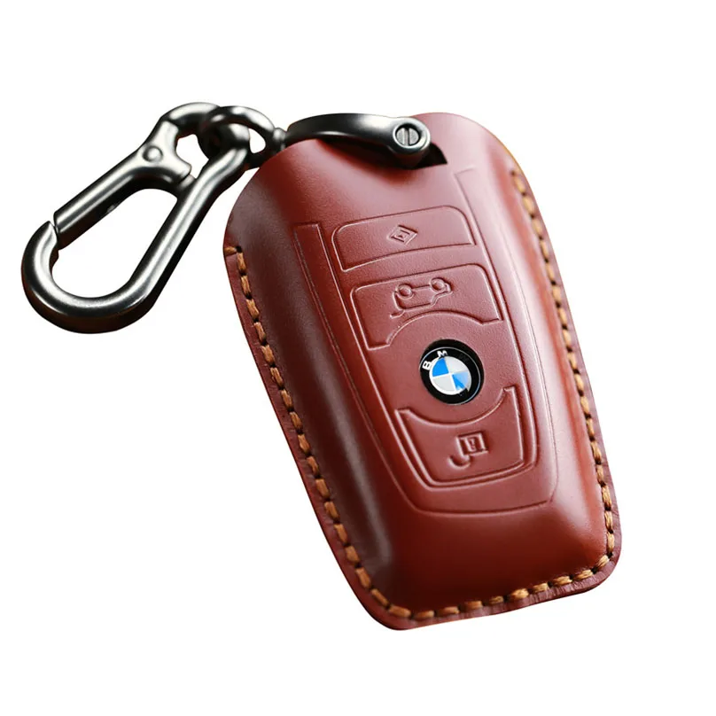 Чехол для ключей из натуральной кожи BMW X1 X3 X4 X5 1 3 5 7 series F25 F26 F34 F07 F80 F82 F30 F31 F32 E90 E91