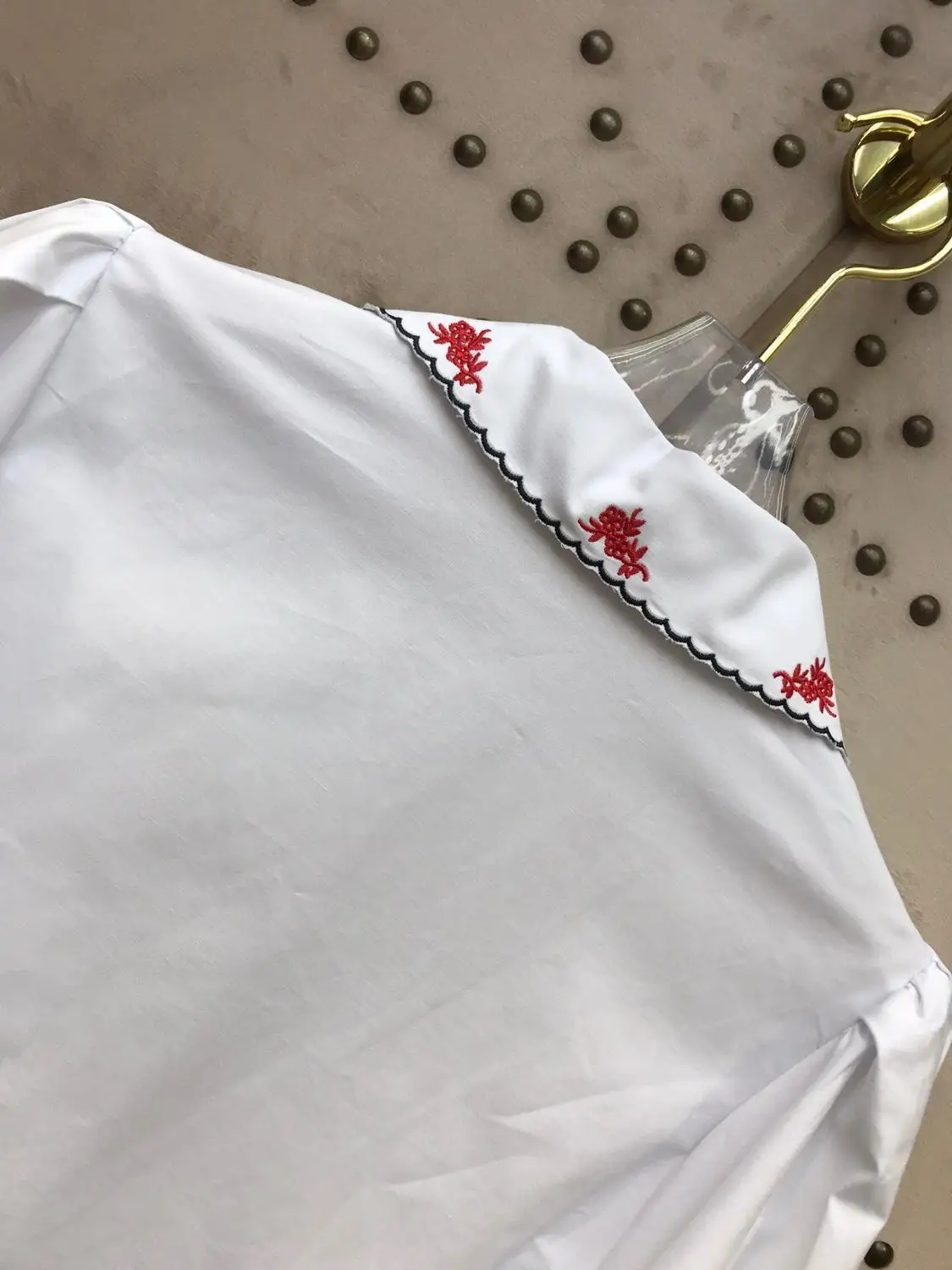 100% хлопковая белая рубашка с вышивкой итальянского дизайна коллекция весна лето