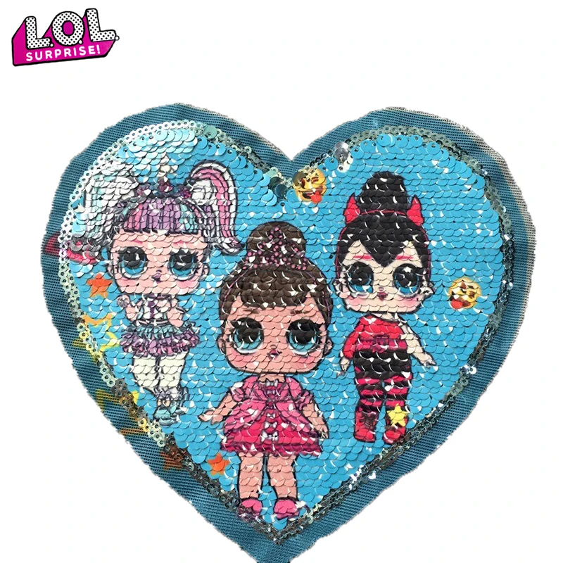 

LOL Doll Surprise Cloth Sticker Cartoon Sequin Stitching lol dolls Anime figure Patch Household cloth stickers girl's gift