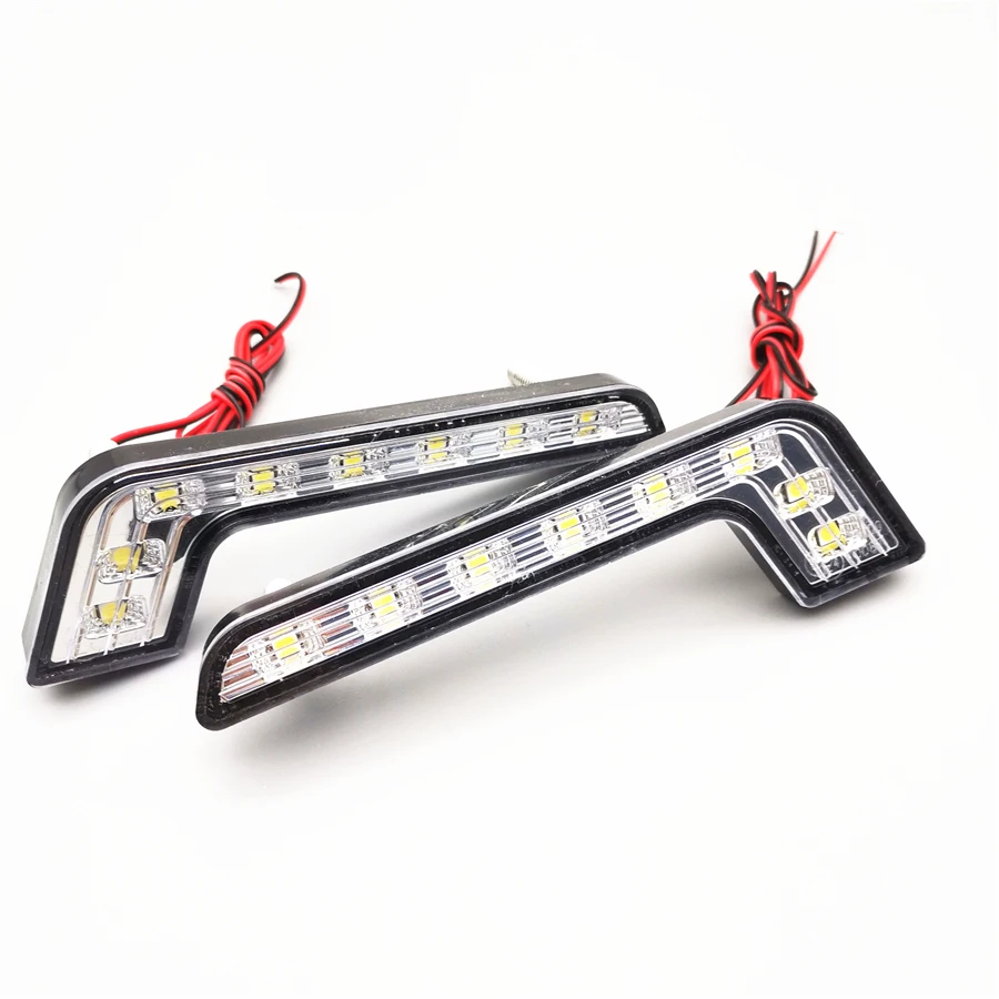 

1 пара Автомобильные фары дневного света светильник 8LED DRL Противотуманные фары дальнего света Дневной светильник белый Головной фонарь