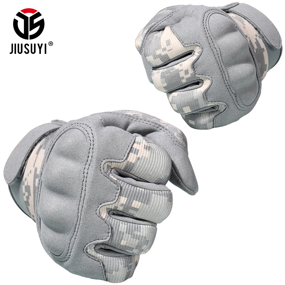 Best ACU Camouflage Touch Screen Tactical Gloves Military Airsoft Paintball Shot Combat Anti Skid Hard Knuckle Full Finger Gloves Men