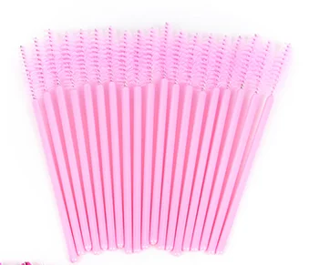 

50pcs/lot Makeup Accessorices Colorful Handle Disposable Mascara Wands Applicator Lashes Nylon Makeup Brushes Eyelash Extension