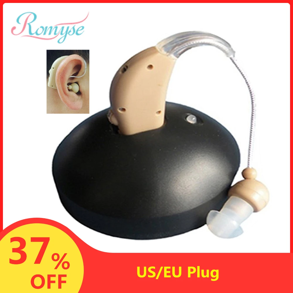 

Rechargeable Hearing Aid Digital Ear Amplifier Hearing Device Sound Enhancer Behind The Ear Hearing Aids for Elderly Deafness