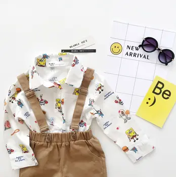 

Tonytaobaby Autumn New Children's Clothing Cute Cartoon Long Sleeve Shirt Pants Suit Kids Clothes Girls Boy Clothes