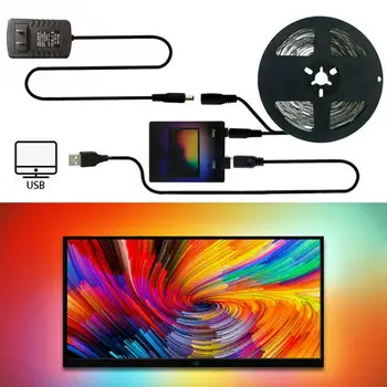 

For Desktop PC WS2812 Screen Monitor Ambient RGB USB Durable LED Strip Light Kit