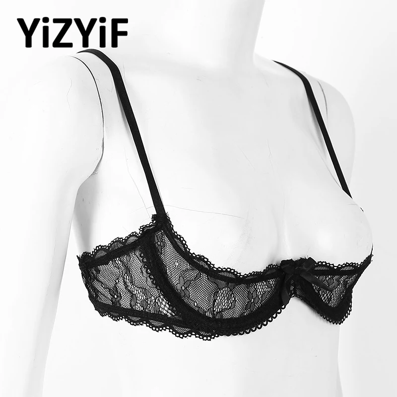 

Women Lace Bralette See Through Sheer Lace Lingerie Sexy Bras Push Up Underwire Bra Top Soft Breathable Erotic Lingerie Sexy Bra