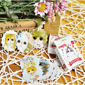 

40pcs/pack Cartoon Fat Cat Sticker DIY Dairy Photo Decoration Stickers Scrapbooking Card Making Gift