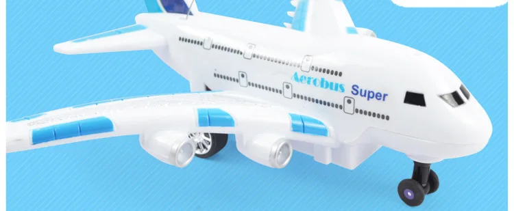 A380 Детская игрушка с светильник и музыкой электрические самолеты SMV Руль дистанционного управления