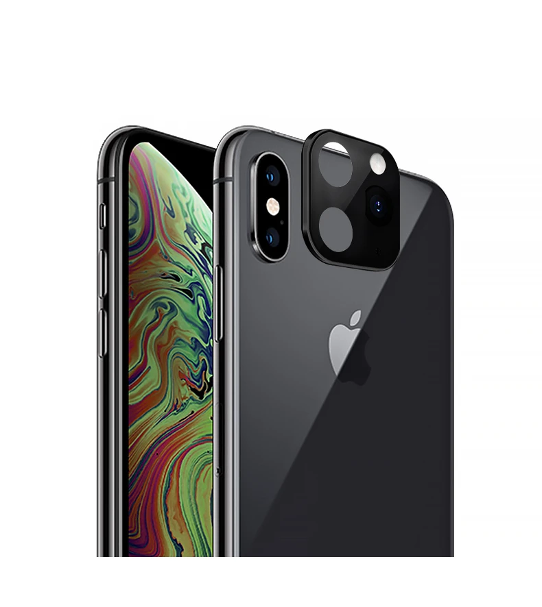 3D поддельная задняя камера наклейка на рассеиватель для iPhone X XS Макс секунд изменение до 11 Pro Max XR Модифицированная iPhone11 металлическая задняя защитная пленка - Цвет: Old 1st generation