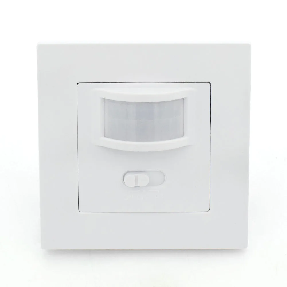 AC110V-240V PIR ИК инфракрасный датчик движения Индукционная лампа переключатель светильник контроль 9 м диапазон детектор Регулируемый LUX время задержки - Цвет: white