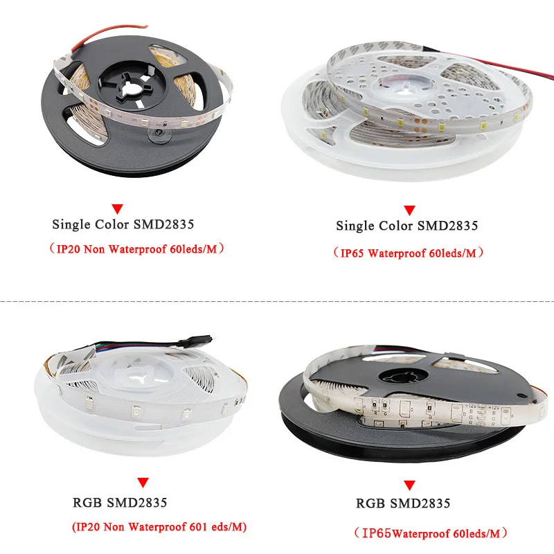 5M 300LED SMD2835 Светодиодные ленты IP20 IP65 водонепроницаемый светильник теплый белый