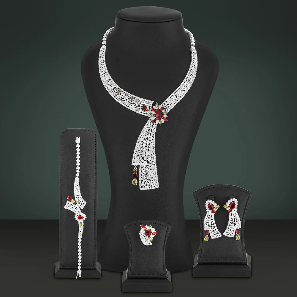 

Роскошные изысканные Элегантные Ювелирные наборы GODKI, ожерелье и серьги для невесты из кубического циркония, благородный женский свадебный подарок для вечеринки или шоу