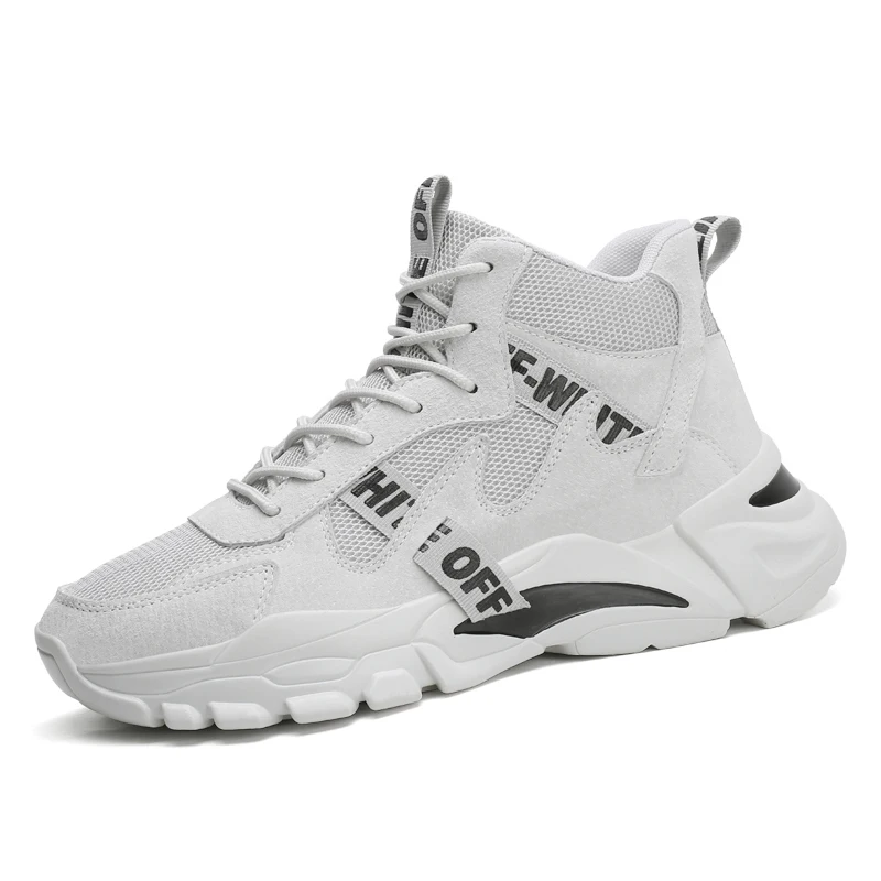 High-Light Grey 5 цветов, мужская повседневная обувь на толстой подошве, мужские кроссовки, мужские трендовые брендовые Роскошные спортивные белые туфли на шнуровке - Цвет: High-Light Grey