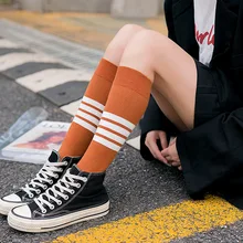 Dreamlikelin, осенне-зимние хипстерские уличные женские носки, полосатые студенческие свободные носки, хлопковые Повседневные высокие носки