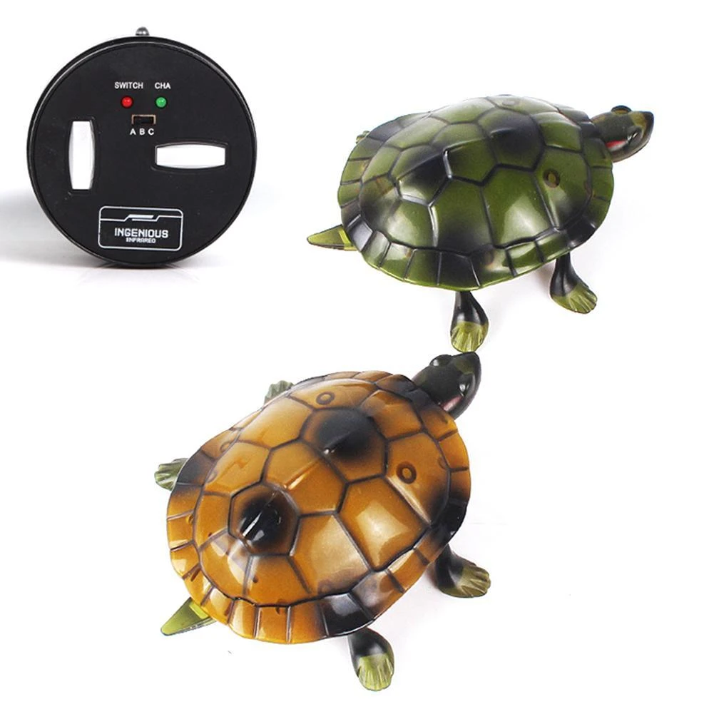 Infrarood Afstandsbediening Elektrische Lichtgevende Schildpad Robot Gift Groen Geel Zeeschildpad Levensechte Kruipen Lastig Speelgoed|Rc Robots & Dieren| - AliExpress