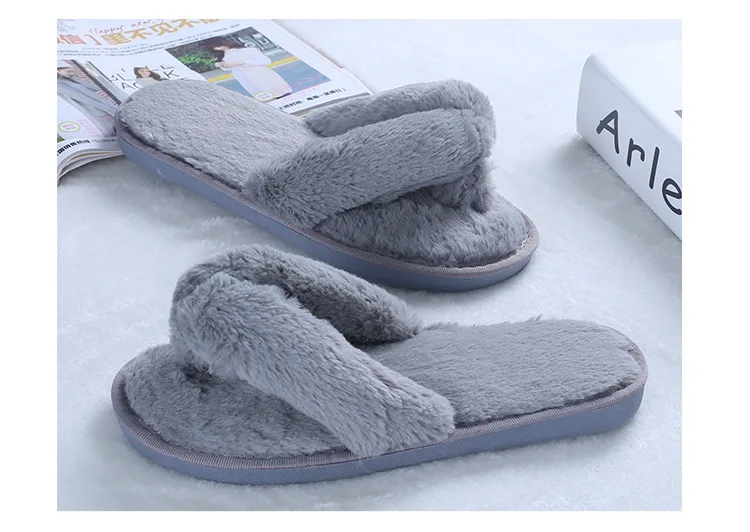 Женские тапочки; zapatos mujer; женские шлепанцы без застежки; пушистый искусственный мех; Новые Модные женские повседневные шлепанцы въетнамки; сезон зима