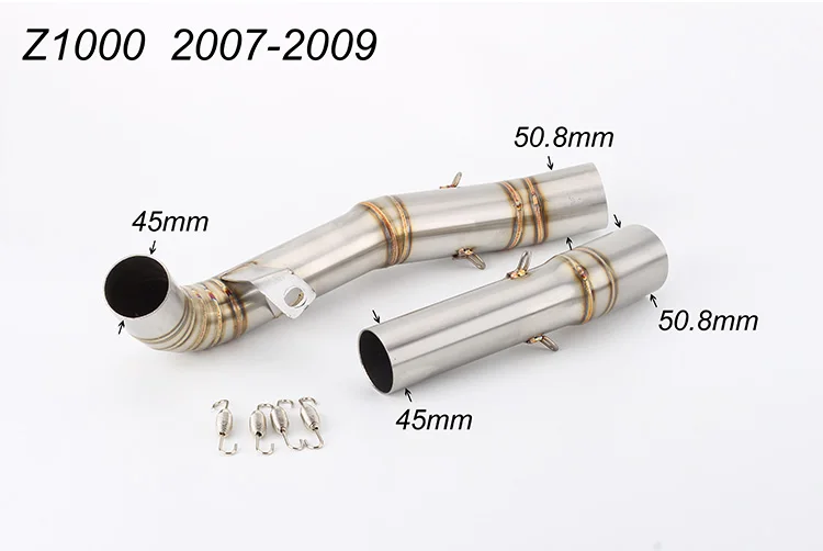 Z1000 Slip On Mid Pipe Z1000 LINK PIPE Exhaust for Kawasaki Z1000 2007