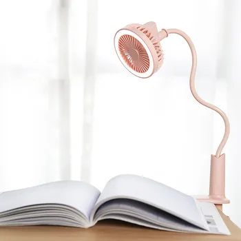 

USB Fan Portable USB Fan flexible with LED light 2 Speed Adjustable Cooler Mini Fan Handy Small Desktop Cooling Fan