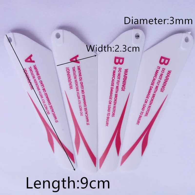 4pcs AB 9CM spare blades Fans Props for r/c mini helicopter rotor rc CH002 CH023 Drone Copter Toys Spare Parts Accessories 3 4pcs AB 9CM spare blades Fans Props for r/c mini helicopter rotor rc CH002 CH023 Drone Copter Toys Spare Parts Accessories - Image 3