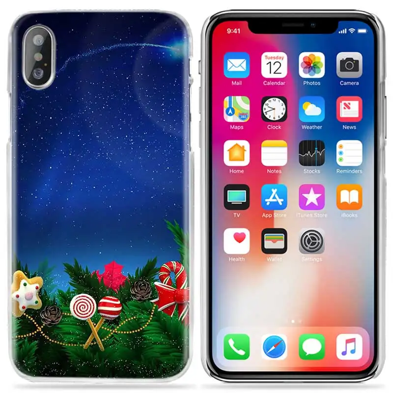 Снеговик Рождественский чехол для iPhone 11 Pro XS Max XR X 10 7 8 6 6S+ Plus 5s SE 5 4s 4 5C Жесткий Conchas PC Роскошный чехол для телефона