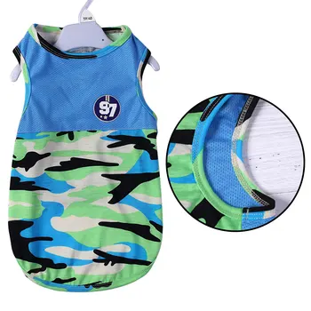 

Summer Dog Pet Clothes Comfortable Breathable Cool Dog T Shirt Camouflage Dog's Vest Camisole Pet Clothing