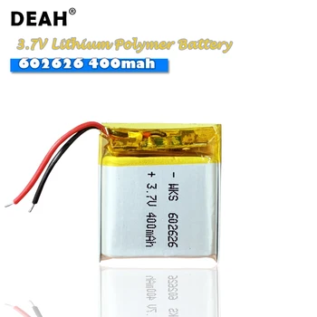 

602626 400mah Lipo cells 3.7V Lithium Polymer Rechargeable Battery For MP3 MP4 GPS car recorder Bluetooth headset Toy batteries