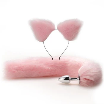 Anal Sex Toys Fox Tail Butt Plug Set With Hairpin Anal Kit Anal Butplug Tail Prostate Massager Anal Plug For Couples Cosplay 4