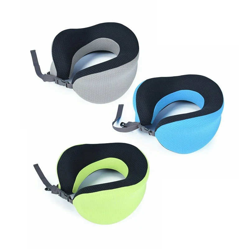 

Portable Adjustable U Shape Travel Pillow Slow Rebound Memory Foam Home Office Nap Neck Pillow Car Aircraft Cushions Pillow