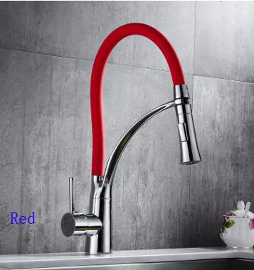 red Сопла красителя красного и черного цвета с кухонными кранами - Цвет: red