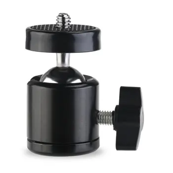 

Outdoor Mini Ballhead Tripod Three Hole Head of 360 Swivel Camera Ballhead for 1/4 Screw Mount Stand Camera Accessories Aluminum