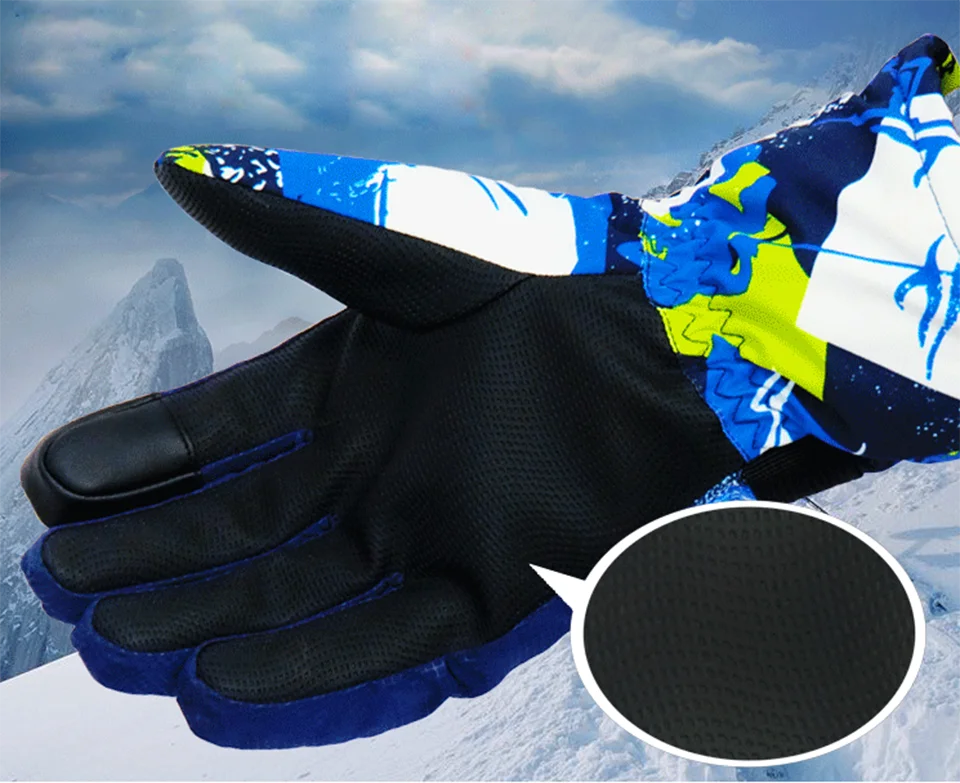 Women Men Ski Gloves Waterproof Windproof Thermal Gloves Warm Hockey Glove Winter Outdoor Sport Mountain Skiing Snowboard Gloves