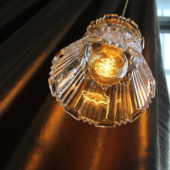 

Wicker Stripes Glass Nordic Design Pendant Light Glass For Decorative Pendant Lamp Kitchen Chandelier hanging lamp