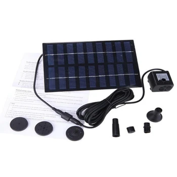 

Solar Panel Powered Water Fountain Pump Fish Tank Pond Pool Home Garden Watering Kit Black Solar Panel Water Pump 200L/H