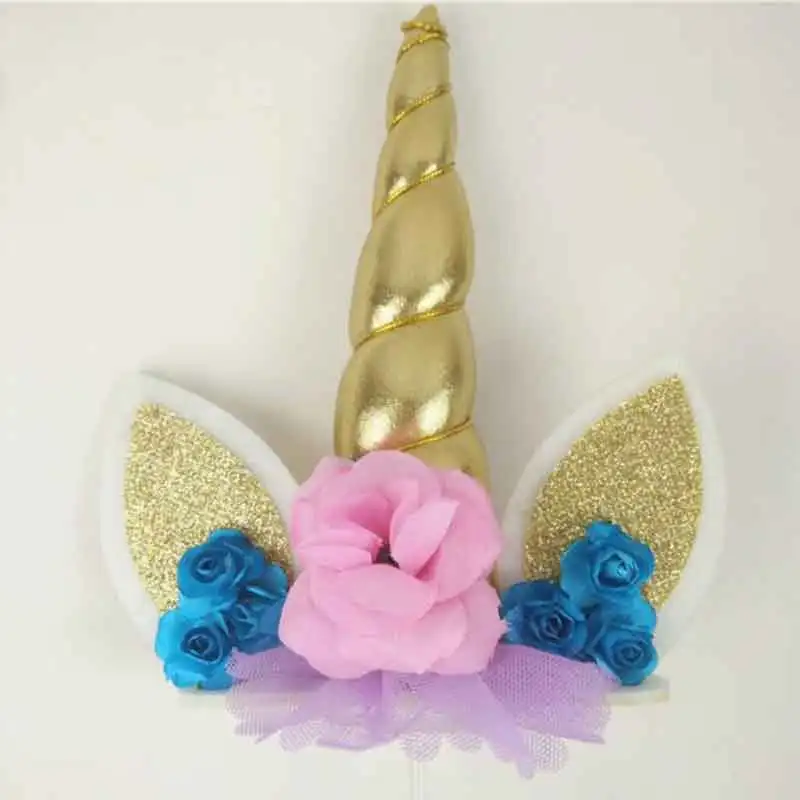 Украшение для торта в виде единорога Рожков крыльев вечеринки праздничные