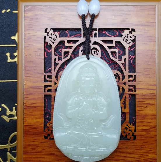 1026+++The opening of Hetian stone pendant natal Buddha Vairocana / Amitabha void Tibet sheep and monkey Bodhisattva | Украшения и