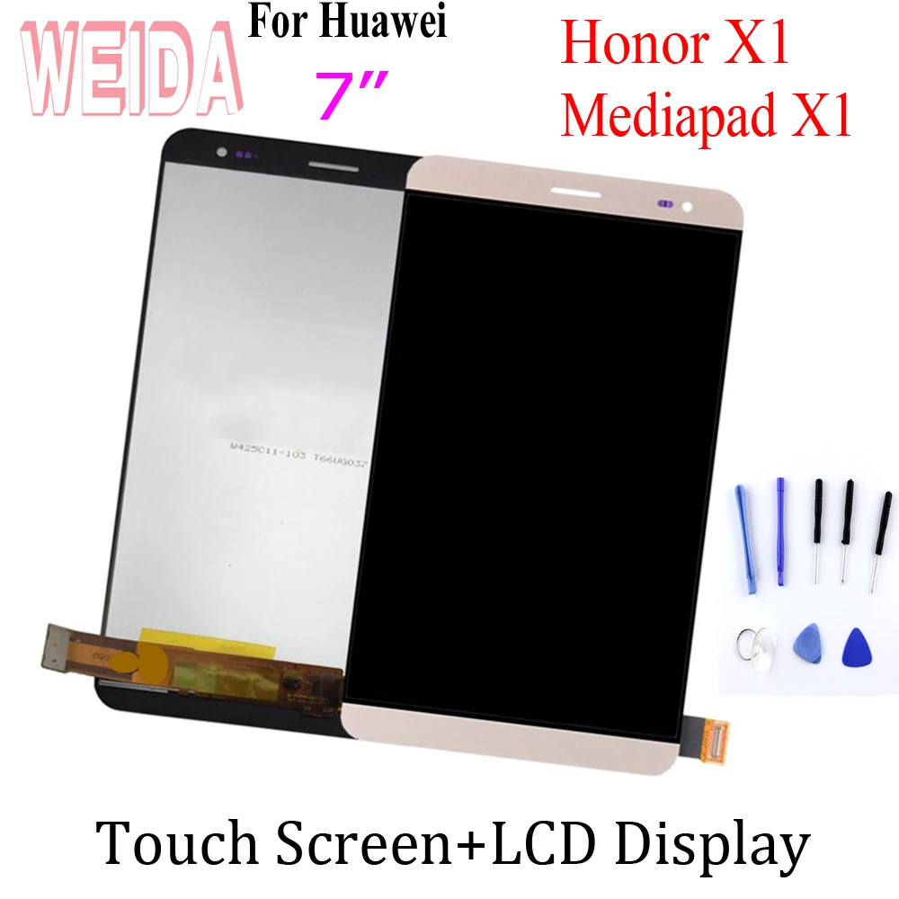 WEIDA lcd " для huawei Honor X1 ЖК-дисплей+ кодирующий преобразователь сенсорного экрана в сборе MediaPad X1 7D-501u 7D-501L 7D-503L Замена