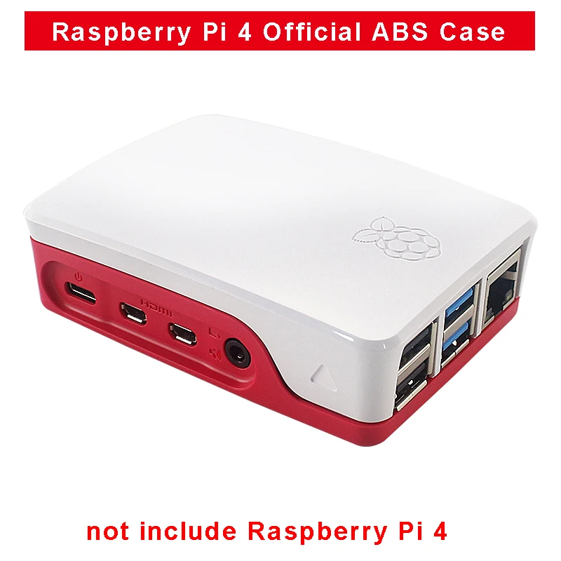 

Official Raspberry Pi 4B Case Red and White Plastic Box Protective Enclosure ABS Shell for Raspberry Pi 4 Model B