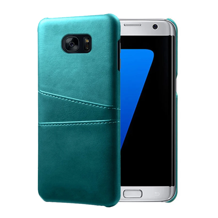

SCK Leather Card Holder Phone Cases For Samsung Galaxy S7 Active S7edge S6 S6edge Plus Slim Hybrid Hard Platic Cover
