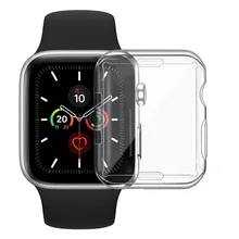 Тонкий чехол для Apple Watch Series 6 5 4 3 2 1 SE, силиконовый чехол для iWatch 38 40 42 44 мм, прозрачная защитная пленка из ТПУ Тонкий чехол для Apple Watch Series 6 5 4 3 2 1 SE, силиконовый чехол для iWatch 38 40 42 44 мм, прозрачная защитная пленка из ТПУ